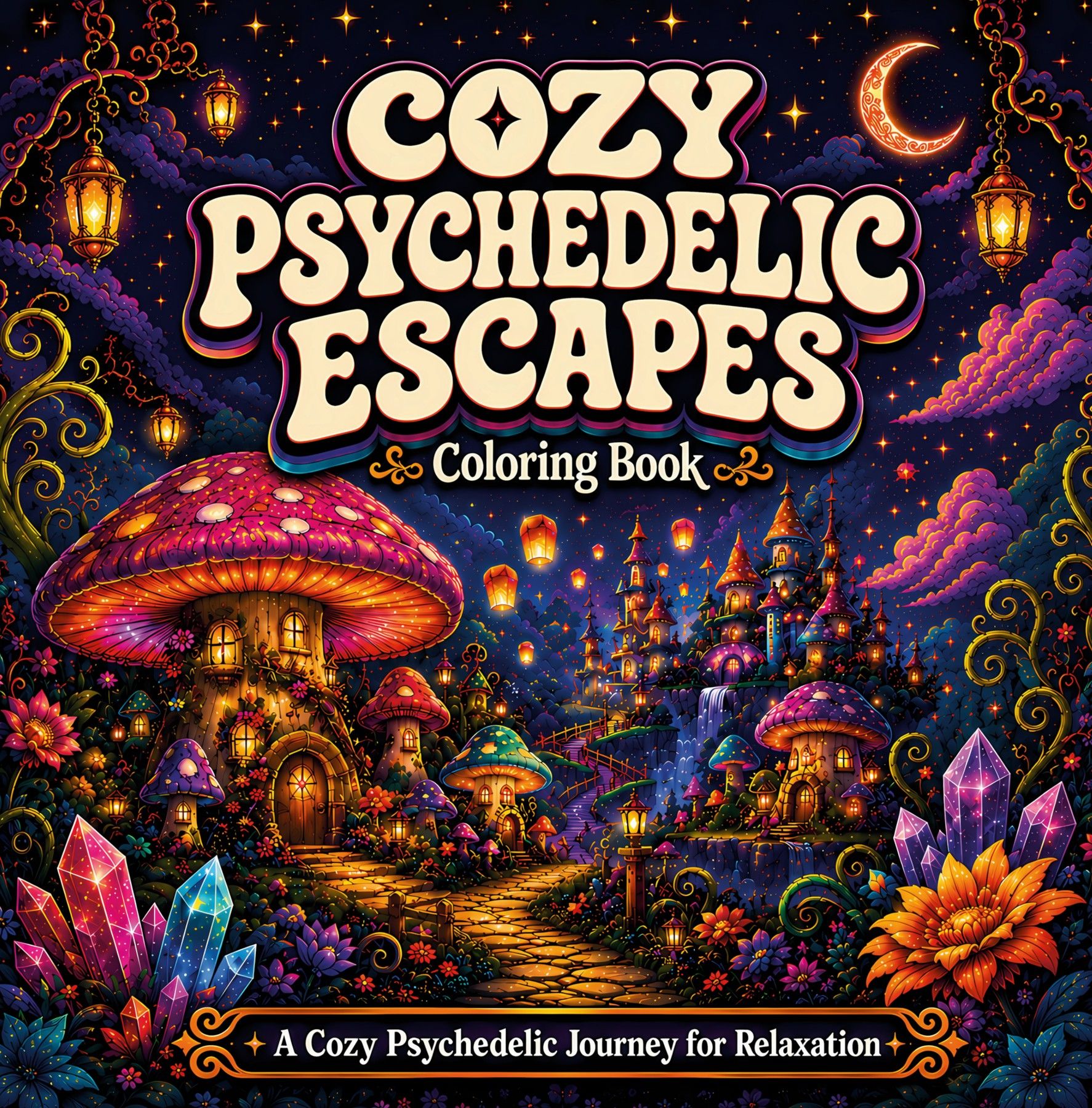 Front cover of Cozy Psychedelic Escapes