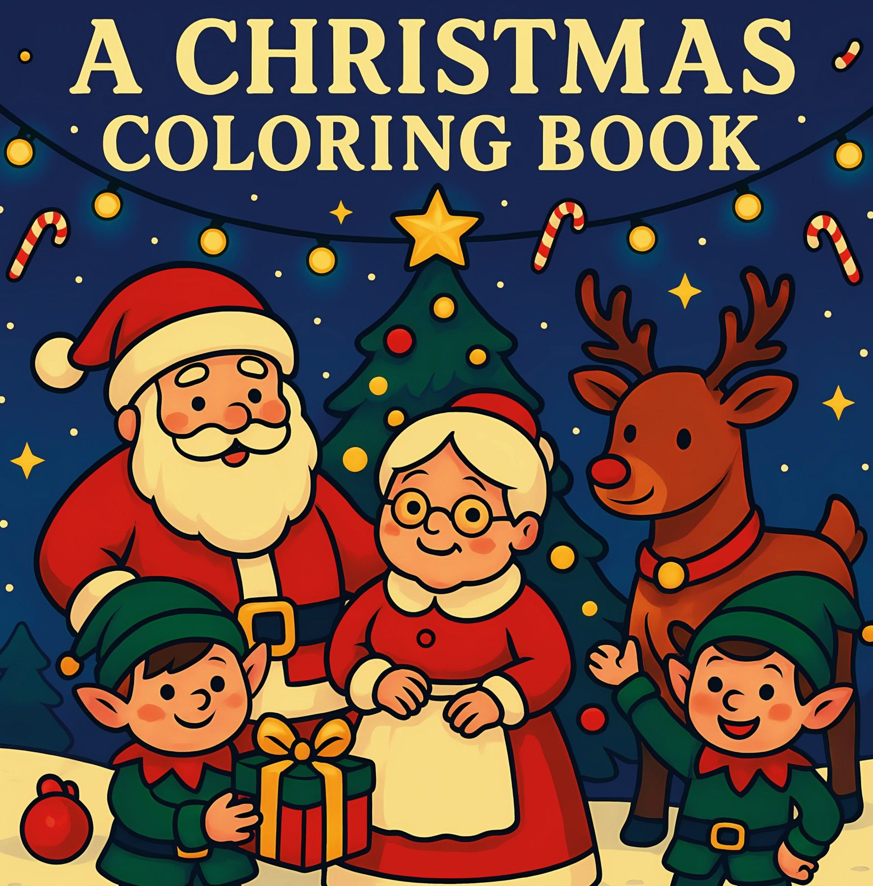 Front cover of A Christmas Coloring Book