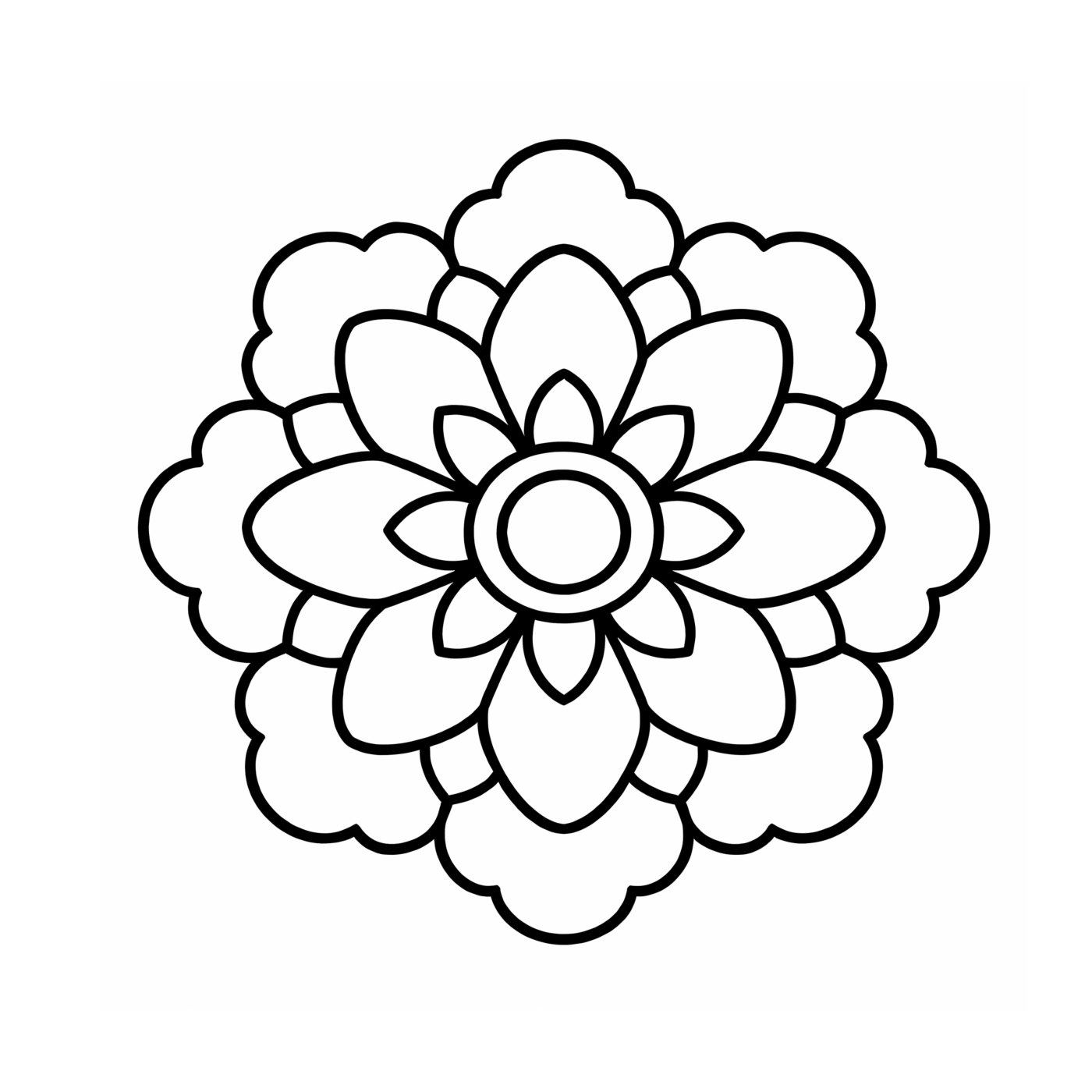 A scalloped, cloud-edged flower mandala with layered petals.